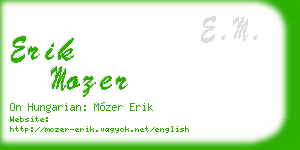 erik mozer business card