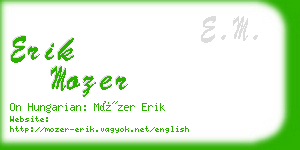erik mozer business card